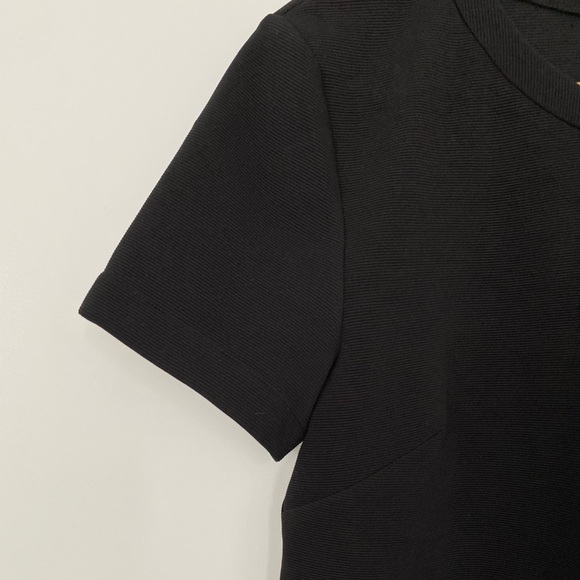 LUSH Black Short Sleeve Mini Shift Dress - Picture 11 of 13